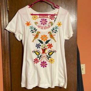 Johnny Was/JWLA embroidered T-shirt